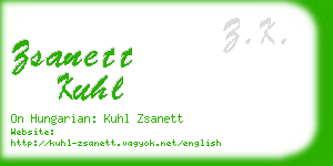 zsanett kuhl business card